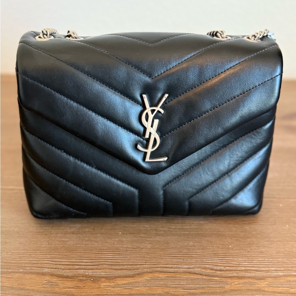 Yves Saint Laurent Black Quilted Leather Small LouLou